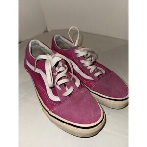 Unisex Vans Old Skool Classic Hot pink Pink White Womens 7.5 Mens 6
